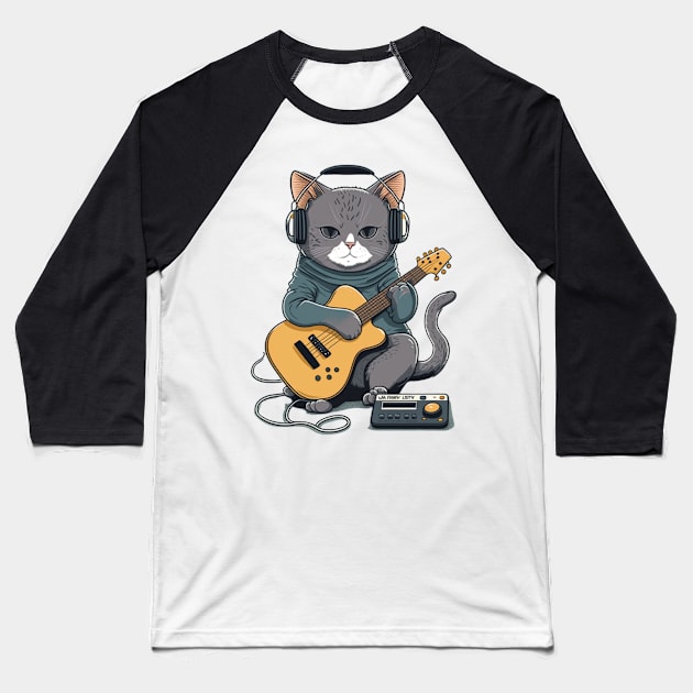 Hip hop cat Baseball T-Shirt by Mysooni